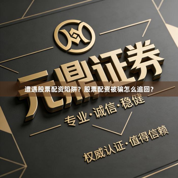 遭遇股票配资陷阱？股票配资被骗怎么追回？