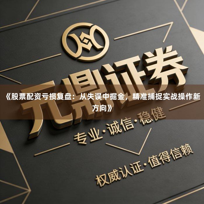 《股票配资亏损复盘：从失误中掘金，精准捕捉实战操作新方向》