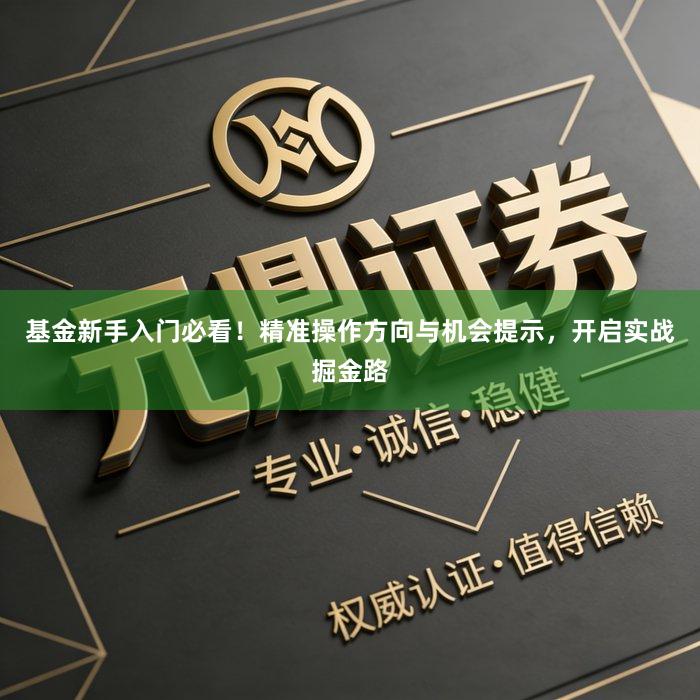 基金新手入门必看！精准操作方向与机会提示，开启实战掘金路