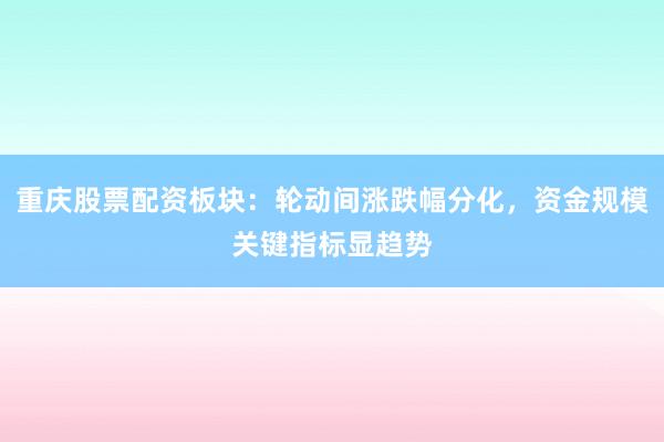 重庆股票配资板块：轮动间涨跌幅分化，资金规模关键指标显趋势