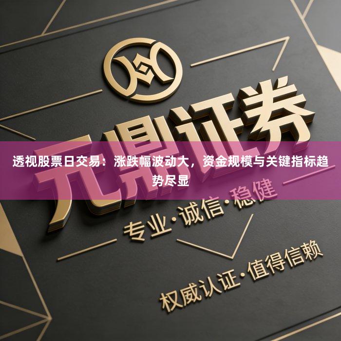 透视股票日交易：涨跌幅波动大，资金规模与关键指标趋势尽显